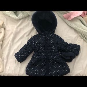 6/9 month Rothschild winter coat with mittens